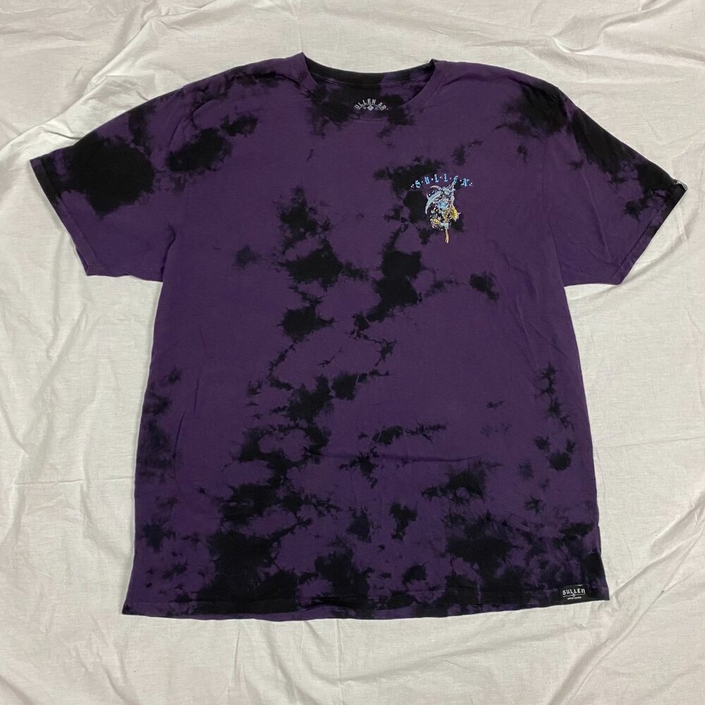 Unique 4X - Large Purple/Black Tie Dye T-Shirt - Sullen Art Premium Collective